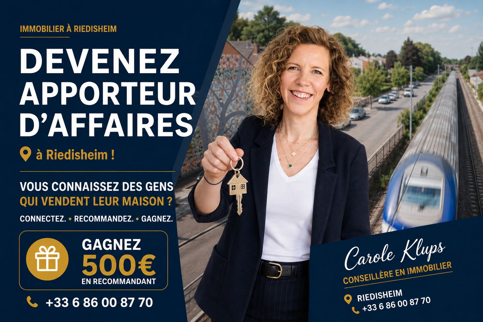 Devenez apporteur d'affaires immobilier à Riedisheim avec Carole Klups